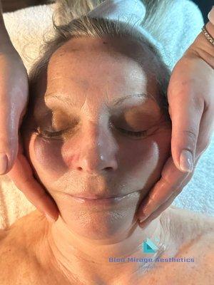 Pevonia Anti-aging facial with ageless collagen mask