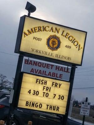 American Legion open to the public. Lunch specials daily.