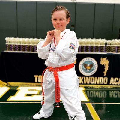 Our Gremlin competing at the Tom Vo Taekwondo Tournament .