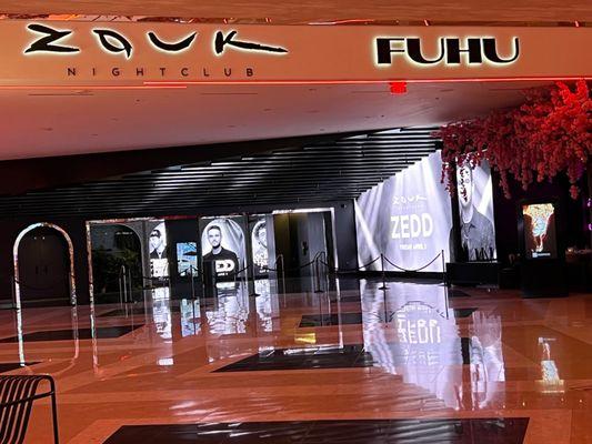 Entrance to Zouk Nightclub and FUHU