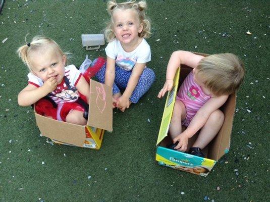 Open ended box play is one of the children's favorite