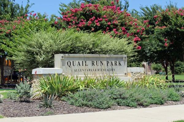 Quail Run Park in Allen, TX.