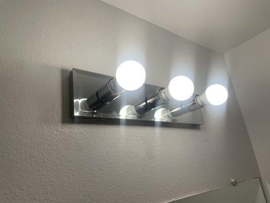 Bathroom lights installations