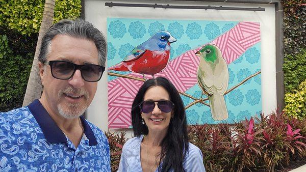 ROSARIO S. CASSATA AND CAROLYN AT DOWNTOWN PALM BEACH GARDENS IN PALM BEACH FLORIDA.