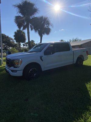 F-150 front tinted to match the rear windows and added a thin layer on the back glass too.