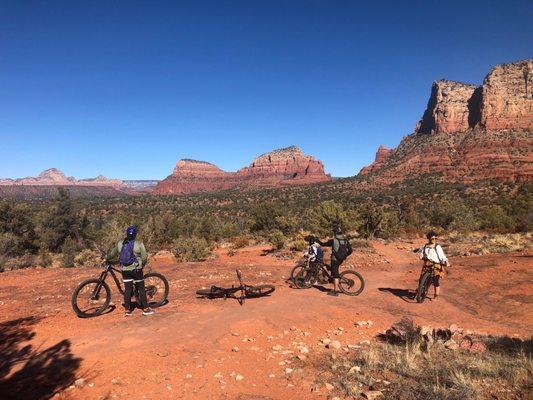 Biking through beautiful country