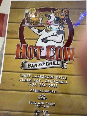 New restaurant, new name Hot Cow