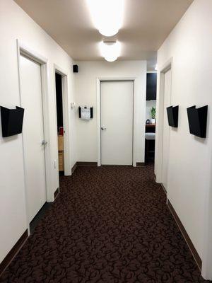 Hallway - there are four patient rooms