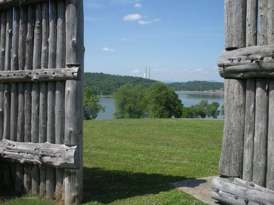 view from inside the fort toward the Clinch River