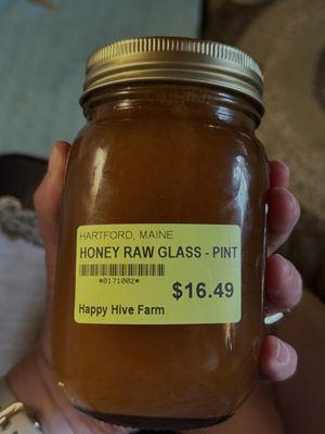 Raw honey - local from Hartford ME