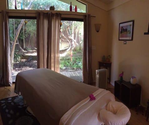 Enjoy a peaceful and serene set up during a much needed massage.