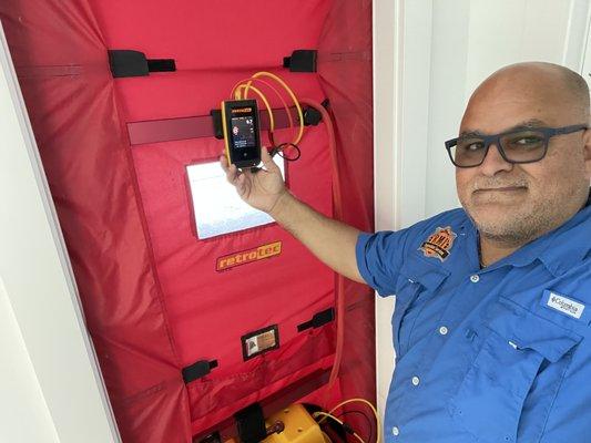 Rob M Providing Blower Door Testing