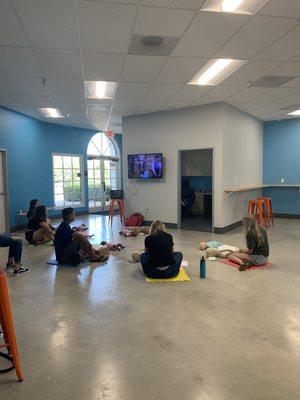 Small group class for a swim school in Anaheim Hills