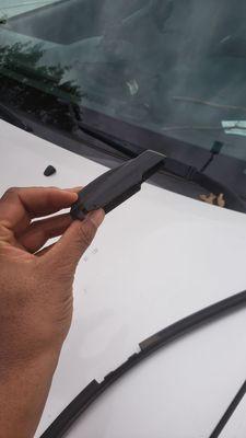 Distached Windshield Wiper