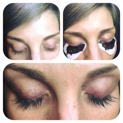 We do eyelash coloring! It takes 30 mins to apply, lasts for a month and is only $35.00!