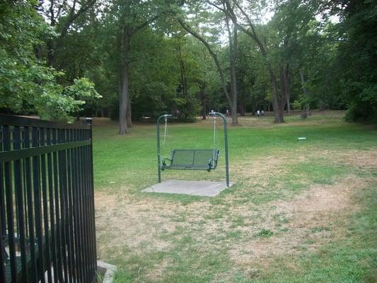 One of many swing benches