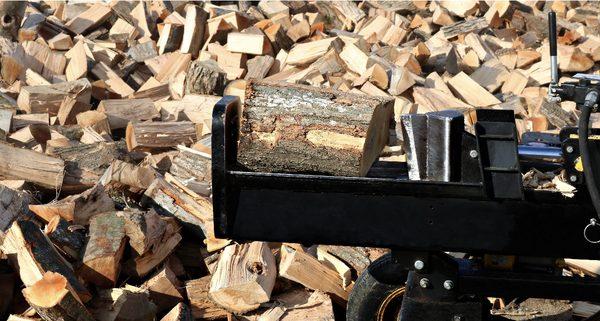 Wood splitting from trimmed or removed trees.