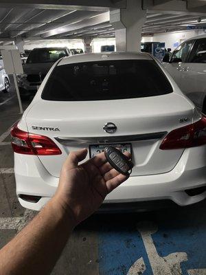 Fresh cut and programmed flip key for a 2013 Nissan Sentra