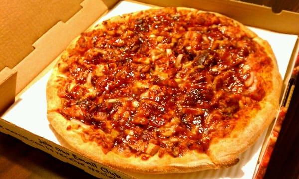 BBQ chicken pizza