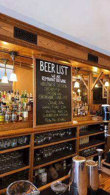 Beer list on opening day, 09.01.2023