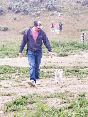 Lola and I practicing some off leash reliability on our last trip to the mountains.