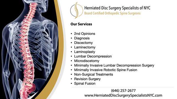 Herniated Disc Surgery Specialists of NYC