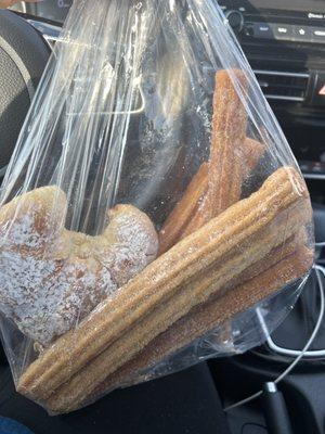 Churros and croissant