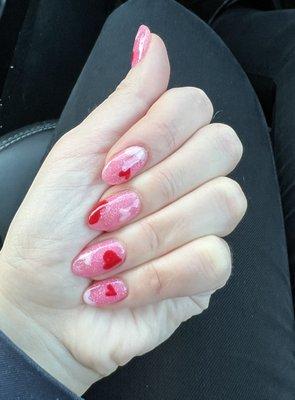 Valentines nails