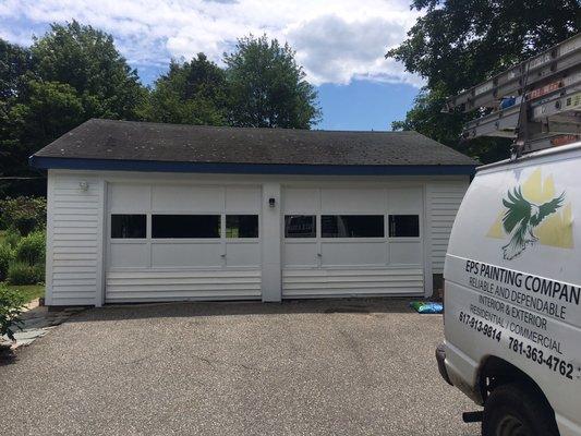 Garage finish painting in Belmont ma