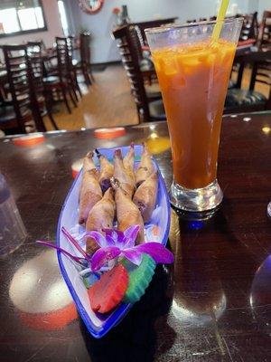 Pepper Shrimp & Thai Ice Tea