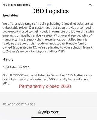 DBD Logistics