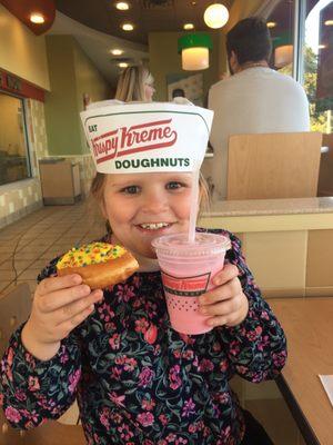 Loving her birthday cake donut !!!!