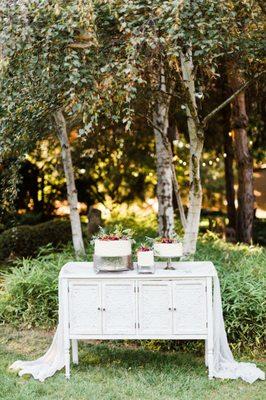 One of our lovely buffets, made for a great cake table.