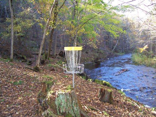 Disc Golf Course along secluded creek