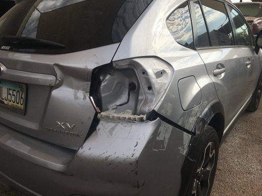 Damaged Subaru Crosstrek