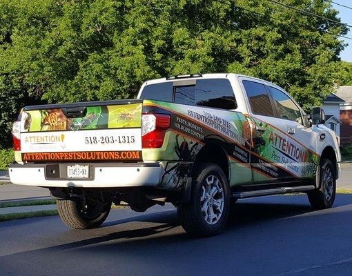 Partial wrap design, print & install on a Nissan Titan.