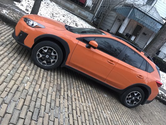 Amazing tint job on my 2018 Subaru Crosstrek! Thank you!