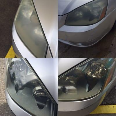 They cleaned my moms headlights for $25!!!!!!  Great job.