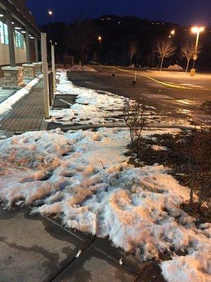 North side parking is blocked off after snow falls.  SNOW REMOVAL SERVICES! It's a thing.