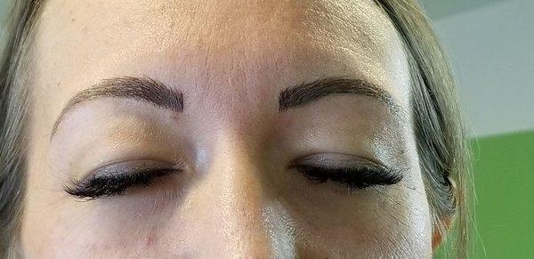 Microblading and volume lashes