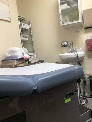 Unkept exam room