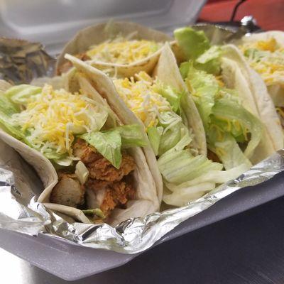 Fried chicken tacos