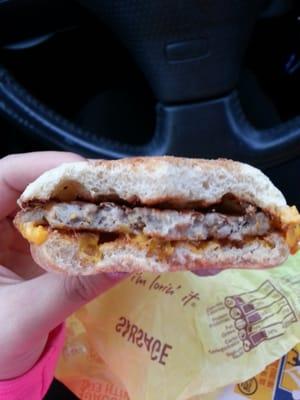 Sausage mcmuffin ($1)