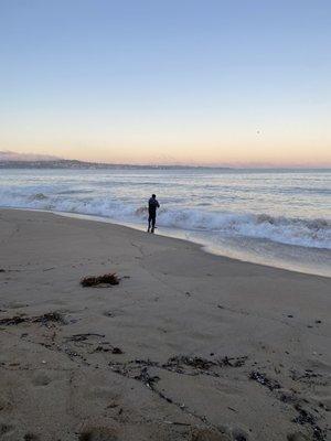 Early morning fisherman and beautiful sky