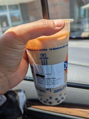 Earl Grey Milk Tea with Boba