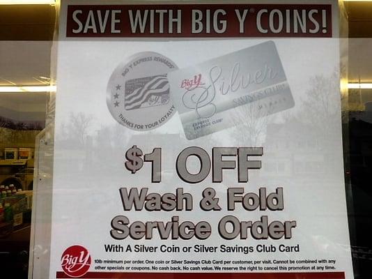 WE ARE A "BIG Y" PARTNER HONORING SILVER COINS AND SAVINGS CARDS