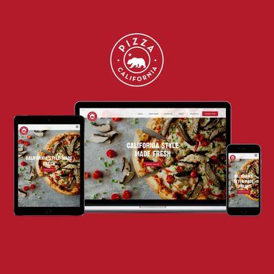 Pizza California Website and Brand Design