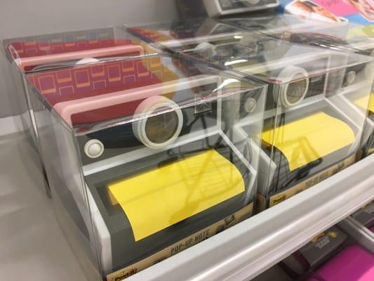 3/22/16. Tuesday night. Cool faux Polaroid instamatic camera sticky note dispenser.