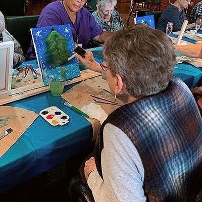 Our residents love our monthly painting parties that we have!