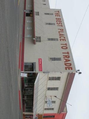 On the corner or Main and American Legion in dowtown Mountain Home.